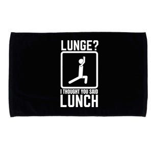 Funny Gym , Workout Top, Lunge Lunch Stick Figure Microfiber Hand Towel