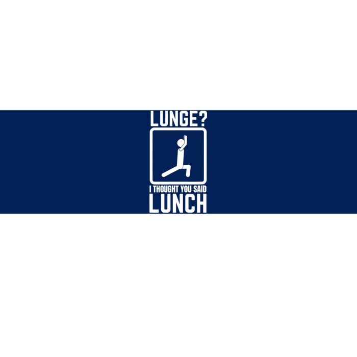 Funny Gym , Workout Top, Lunge Lunch Stick Figure Bumper Sticker