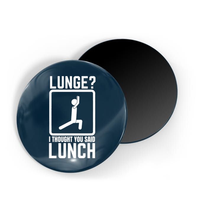 Funny Gym , Workout Top, Lunge Lunch Stick Figure Magnet