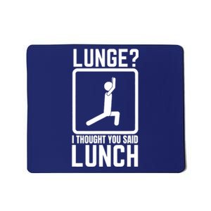 Funny Gym , Workout Top, Lunge Lunch Stick Figure Mousepad