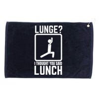 Funny Gym , Workout Top, Lunge Lunch Stick Figure Grommeted Golf Towel