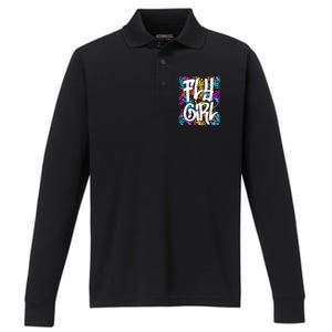 Fly Girl Wo Girl Performance Long Sleeve Polo