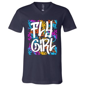 Fly Girl Wo Girl V-Neck T-Shirt