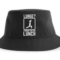 Funny Gym Workout Top Lunge Lunch Stick Figure Sustainable Bucket Hat