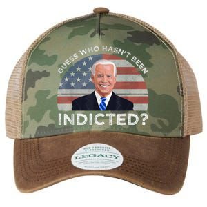 Funny Guess Who Hasnt Been Indicted Joe Biden Humor Choice Legacy Tie Dye Trucker Hat