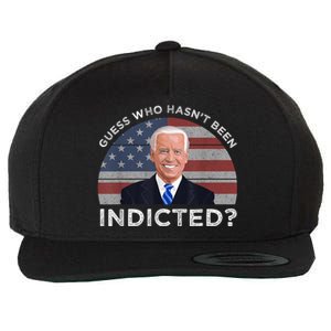 Funny Guess Who Hasnt Been Indicted Joe Biden Humor Choice Wool Snapback Cap