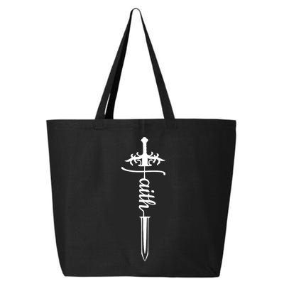 Faith Graphic Walk By Faith Not By Sight On Back 25L Jumbo Tote