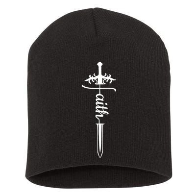 Faith Graphic Walk By Faith Not By Sight On Back Short Acrylic Beanie