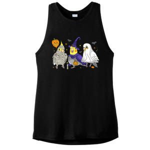 Funny Ghost Witch Cockatiels Halloween Cockatiels Lover Ladies PosiCharge Tri-Blend Wicking Tank