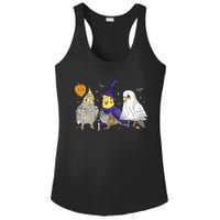 Funny Ghost Witch Cockatiels Halloween Cockatiels Lover Ladies PosiCharge Competitor Racerback Tank