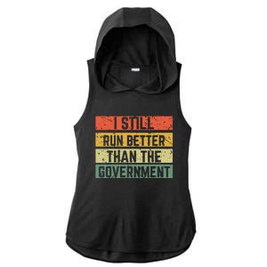 Funny Government Wheelchair Disability Handicap Ampu Gift Ladies PosiCharge Tri-Blend Wicking Draft Hoodie Tank