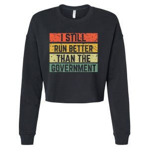 Funny Government Wheelchair Disability Handicap Ampu Gift Cropped Pullover Crew