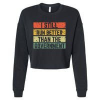 Funny Government Wheelchair Disability Handicap Ampu Gift Cropped Pullover Crew