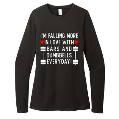 Funny Gym Workout Valentine's Day Bodybuilding Gift Womens CVC Long Sleeve Shirt