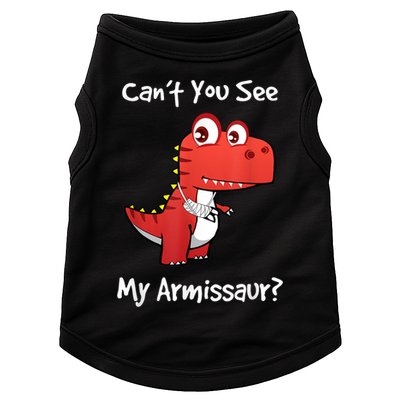 Funny Get Well Broken Arm Gift Dinosaur With A Cast Doggie Tank