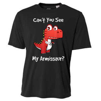 Funny Get Well Broken Arm Gift Dinosaur With A Cast Cooling Performance Crew T-Shirt