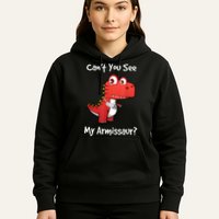 Funny Get Well Broken Arm Gift Dinosaur With A Cast Hoodie