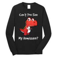 Funny Get Well Broken Arm Gift Dinosaur With A Cast Long Sleeve Shirt