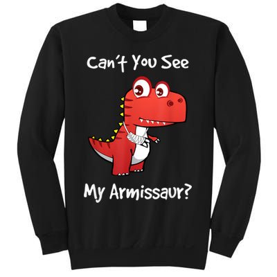 Funny Get Well Broken Arm Gift Dinosaur With A Cast Sweatshirt