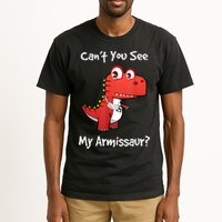 Funny Get Well Broken Arm Gift Dinosaur With A Cast Tall T-Shirt