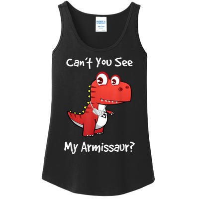 Funny Get Well Broken Arm Gift Dinosaur With A Cast Ladies Essential Tank