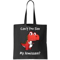 Funny Get Well Broken Arm Gift Dinosaur With A Cast Tote Bag