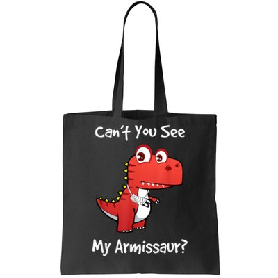 Funny Get Well Broken Arm Gift Dinosaur With A Cast Tote Bag