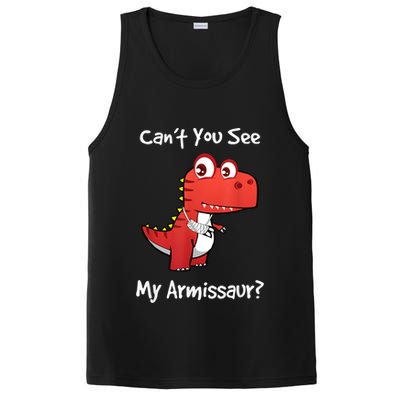 Funny Get Well Broken Arm Gift Dinosaur With A Cast PosiCharge Competitor Tank