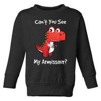 Funny Get Well Broken Arm Gift Dinosaur With A Cast Toddler Sweatshirt