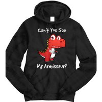 Funny Get Well Broken Arm Gift Dinosaur With A Cast Tie Dye Hoodie