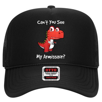 Funny Get Well Broken Arm Gift Dinosaur With A Cast Trucker Hat