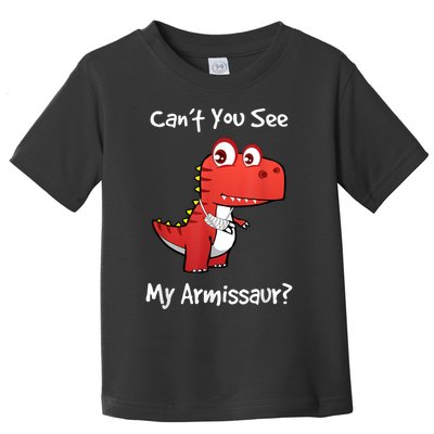 Funny Get Well Broken Arm Gift Dinosaur With A Cast Toddler T-Shirt