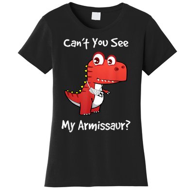 Funny Get Well Broken Arm Gift Dinosaur With A Cast Women's T-Shirt