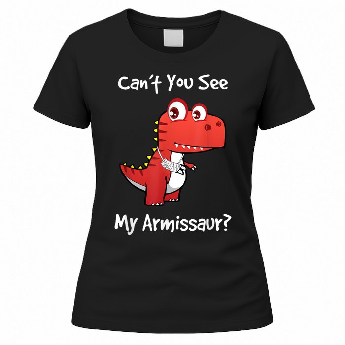 Funny Get Well Broken Arm Gift Dinosaur With A Cast Women's T-Shirt