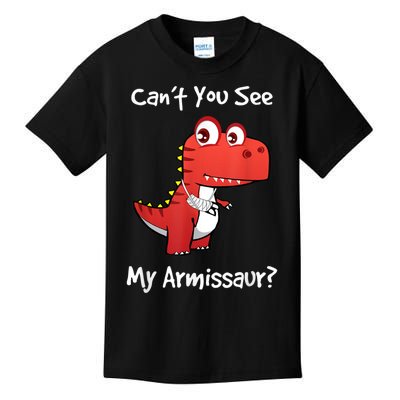 Funny Get Well Broken Arm Gift Dinosaur With A Cast Kids T-Shirt