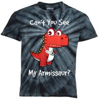 Funny Get Well Broken Arm Gift Dinosaur With A Cast Kids Tie-Dye T-Shirt