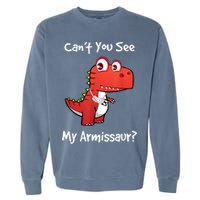 Funny Get Well Broken Arm Gift Dinosaur With A Cast Garment-Dyed Sweatshirt