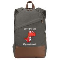 Funny Get Well Broken Arm Gift Dinosaur With A Cast Cotton Canvas Backpack