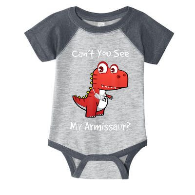 Funny Get Well Broken Arm Gift Dinosaur With A Cast Infant Baby Jersey Bodysuit