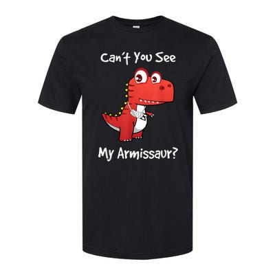 Funny Get Well Broken Arm Gift Dinosaur With A Cast Softstyle CVC T-Shirt