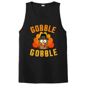 Funny Gobble With Cute Turkey For Thanksgiving Dinner Meaningful Gift PosiCharge Competitor Tank