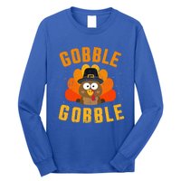 Funny Gobble With Cute Turkey For Thanksgiving Dinner Meaningful Gift Long Sleeve Shirt