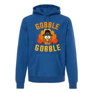 Funny Gobble With Cute Turkey For Thanksgiving Dinner Meaningful Gift Premium Hoodie