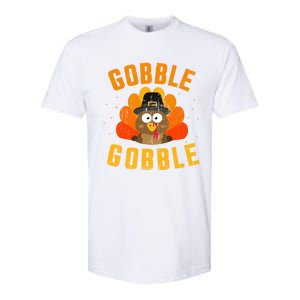 Funny Gobble With Cute Turkey For Thanksgiving Dinner Meaningful Gift Softstyle CVC T-Shirt