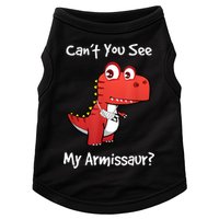 Funny Get Well Broken Arm Dinosaur With A Cast Doggie Tank