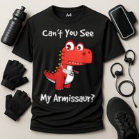 Funny Get Well Broken Arm Dinosaur With A Cast Performance Shirt
