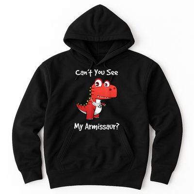 Funny Get Well Broken Arm Dinosaur With A Cast Hoodie