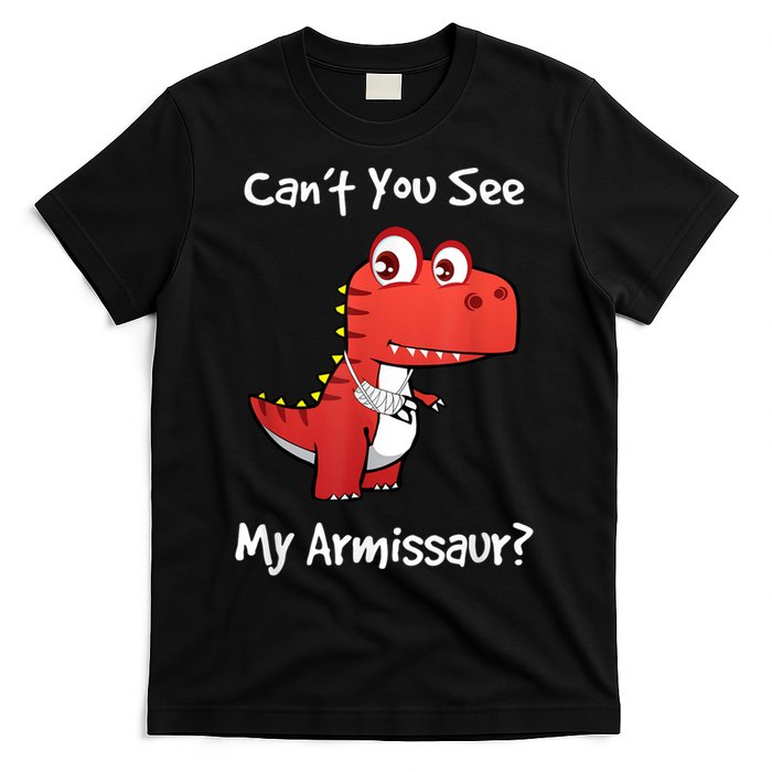 Funny Get Well Broken Arm Dinosaur With A Cast T-Shirt
