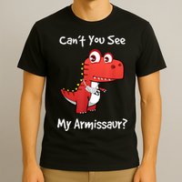 Funny Get Well Broken Arm Dinosaur With A Cast T-Shirt