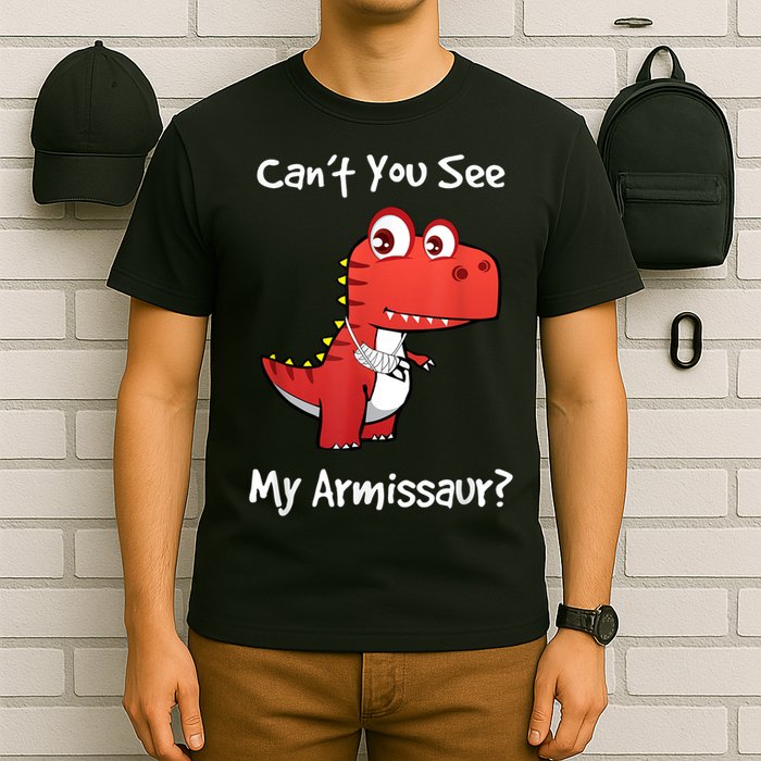 Funny Get Well Broken Arm Dinosaur With A Cast T-Shirt